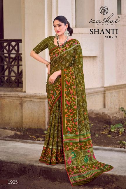 Kashvi shanti vol-19 sarees manufacturer in surat